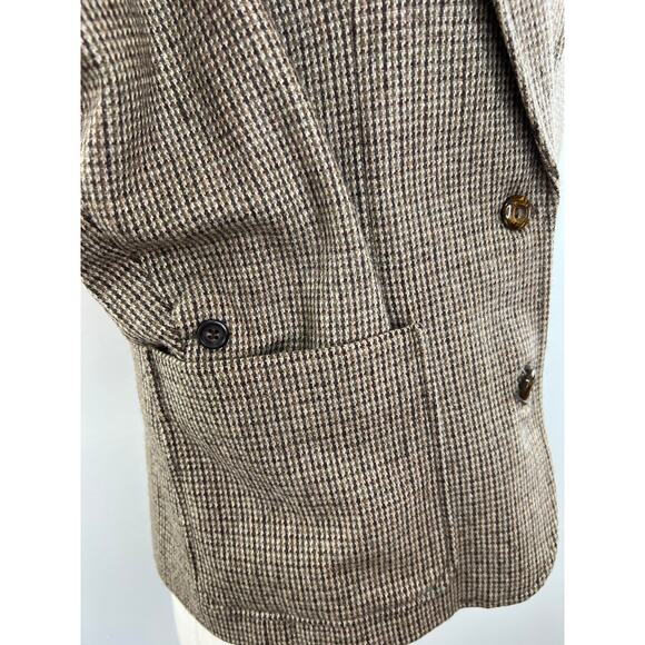 Takashimaya Lady's Wear Vintage Jacket Brown Wool Tweed Blazer Tokyo JP 13 US 10 - Picture 3 of 7